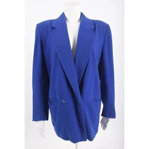 Vintage United Colors of Benetton Women Suit coat Jacket IT 42 US 6 Royal Blue